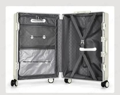 Valise Cabine Ouverture Frontale Roulante Grande Capacité USB Porte Gobelets