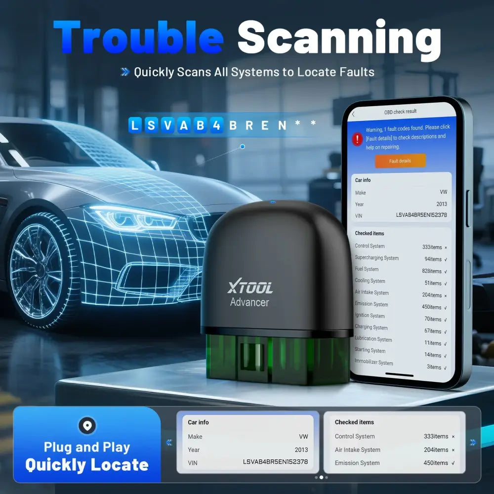 Valise Diagnostic Auto OBD2 Bluetooth XTOOL AD20Pro - XTOOL AD20Pro / France - Diagnostic automobile