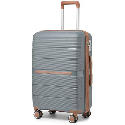 Valise rigide en polypropylène à 8 roues et serrure TSA – variante Gris – XL – 76 × 49,2 × 31 cm