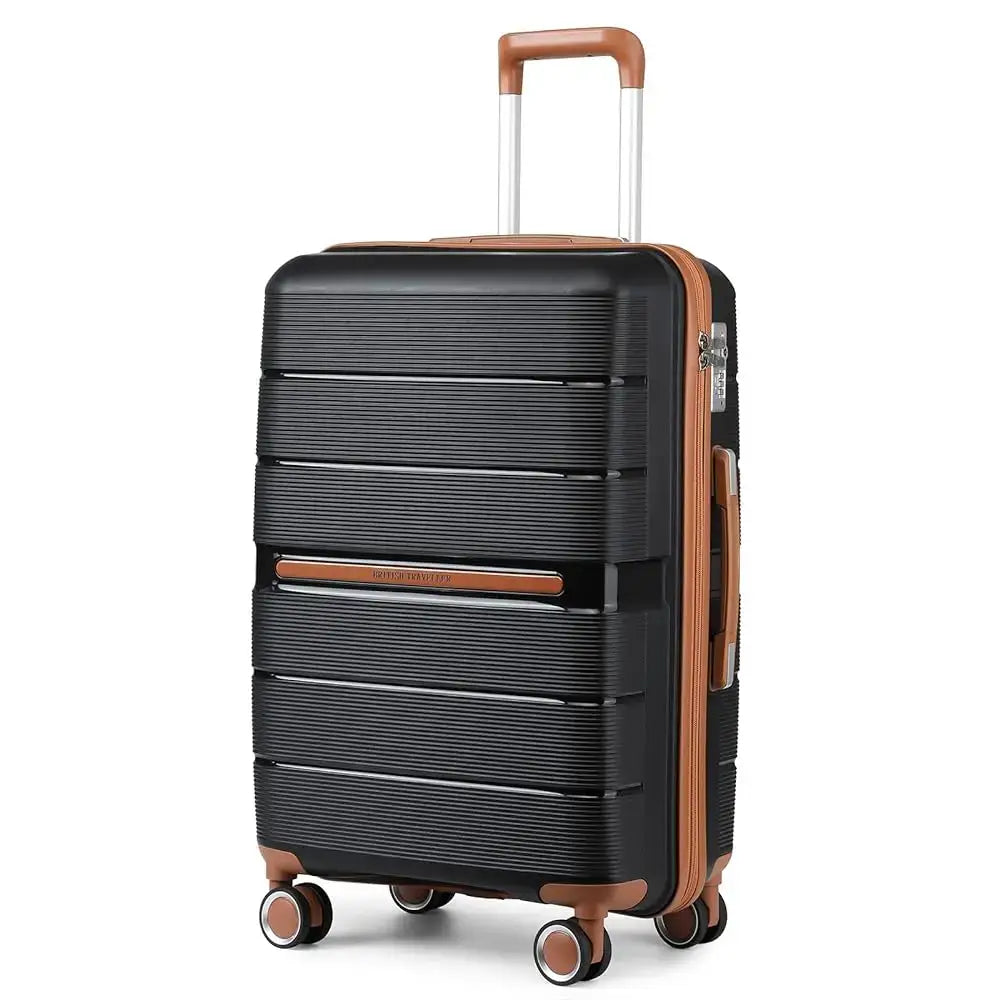 Valise rigide en polypropylène à 8 roues et serrure TSA – variante Noir – XL – 76 × 49,2 × 31 cm