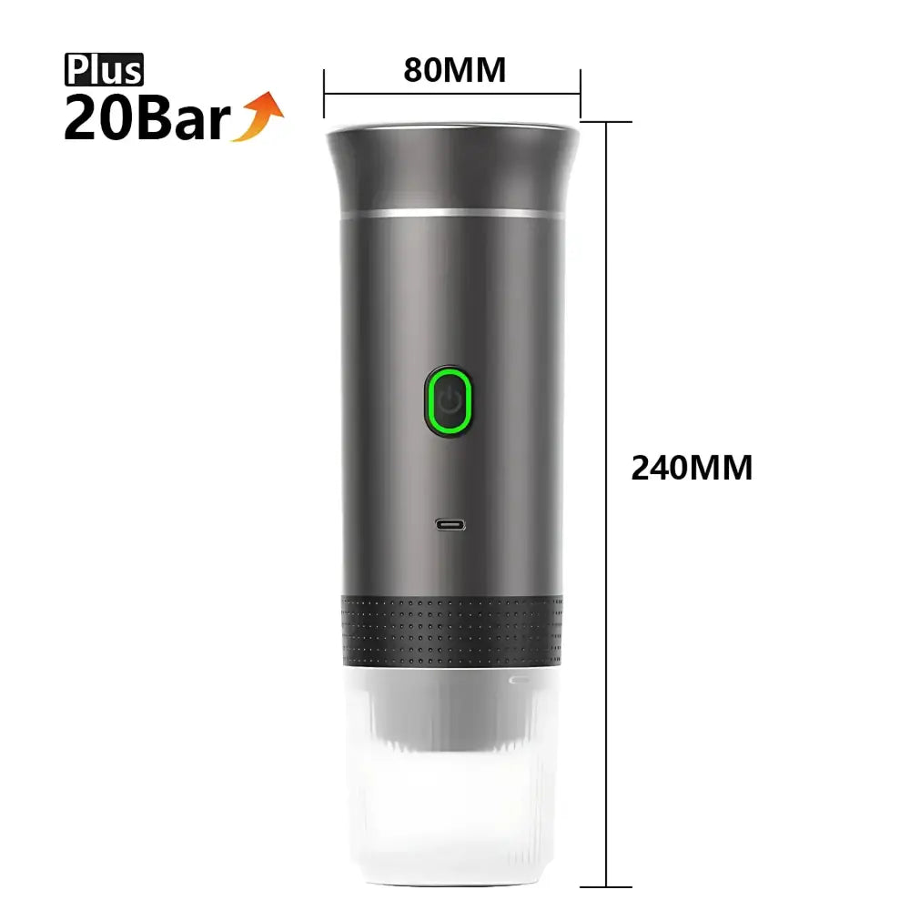Veltrio - Cafetière portable intelligente Gris métallisé
