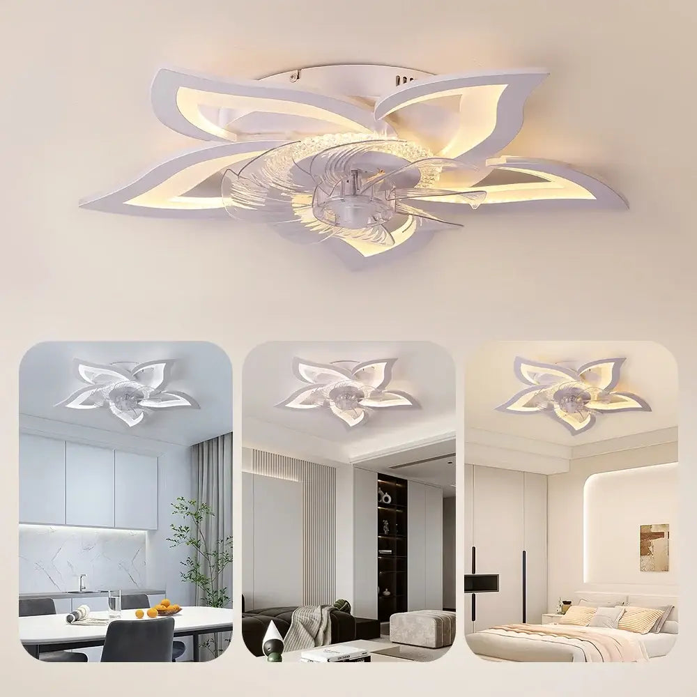 Ventilateur De Plafond LED Moderne Avec Télécommande Silencieuse
