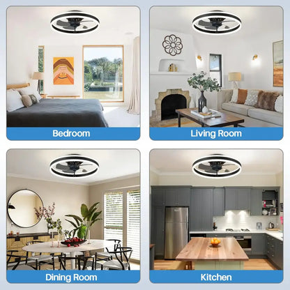 Ventilateur De Plafond Silencieux Télécommande Et LED 6 Vitesses