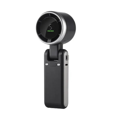 Ventilateur de poche haute vitesse rechargeable avec écran LED France noir