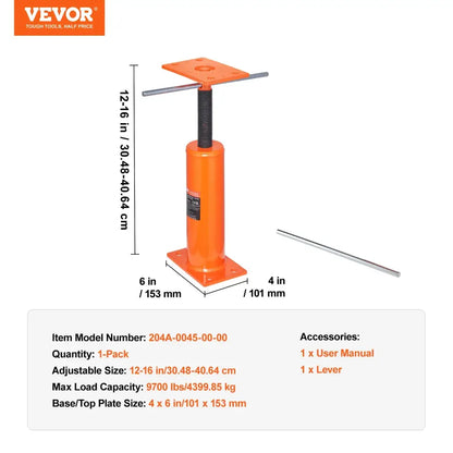 Vérin de support pour plancher – hauteur 30,5 à 40,6 cm - 1 vérin / États-Unis - vérin support plancher réglable
