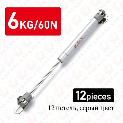 Vérins à gaz pour meuble 60 à 150 N – lots de 4 à 12 - Gris – 60 N – lot de 12 / Espagne - Vérins à gaz pour meuble