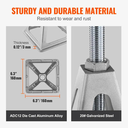 VEVOR Crics Stabilisateurs 4 Pcs 6000 Lb Aluminium Nivellement Précis Pour RV