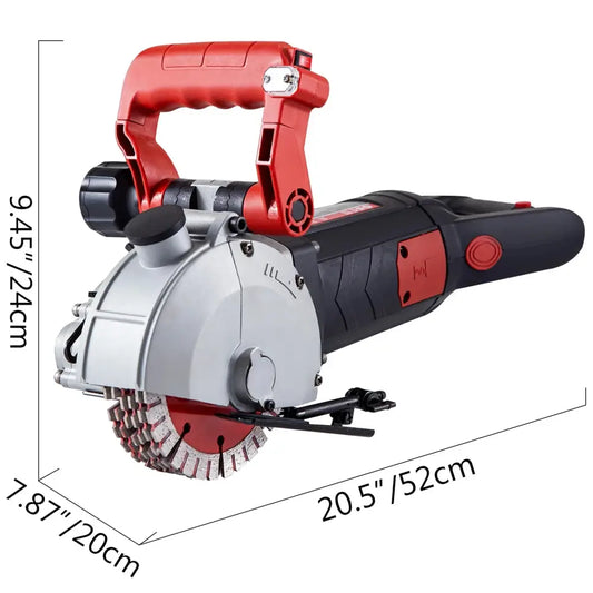 VEVOR Rainureuse Murale 4800W Coupe Rapide Guidage Laser Disque 125 Mm