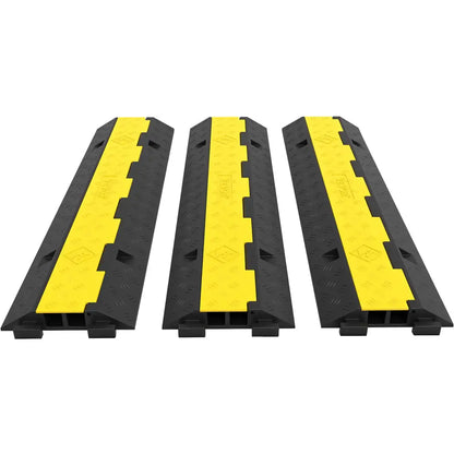 VEVOR Rampe Passe Câbles 2 Canaux Charge 5 T Ralentisseur Parking Trafic 3PCS France