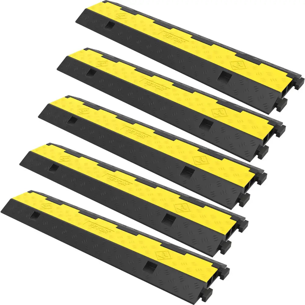 VEVOR Rampe Passe Câbles 2 Canaux Charge 5 T Ralentisseur Parking Trafic 5PCS France