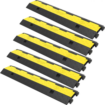 VEVOR Rampe Passe Câbles 2 Canaux Charge 5 T Ralentisseur Parking Trafic 5PCS France