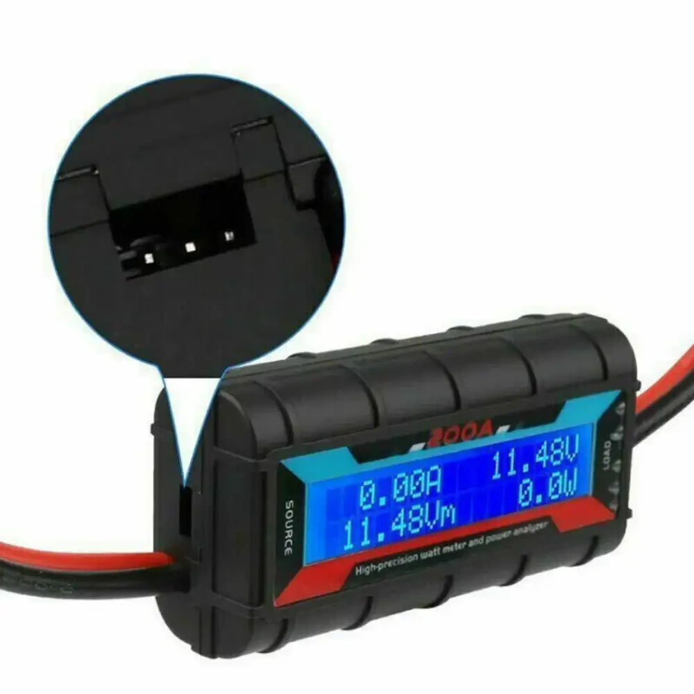 Wattmètre numérique 200 A LCD – analyseur batterie et solaire - 1 pièce / France - Wattmètre numérique