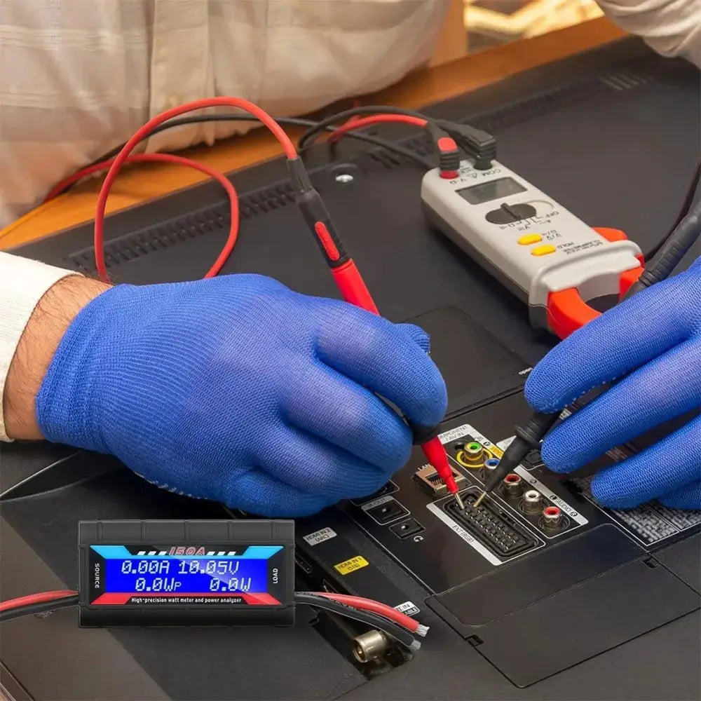Wattmètre numérique 200 A LCD – analyseur batterie et solaire - 1 pièce / France - Wattmètre numérique
