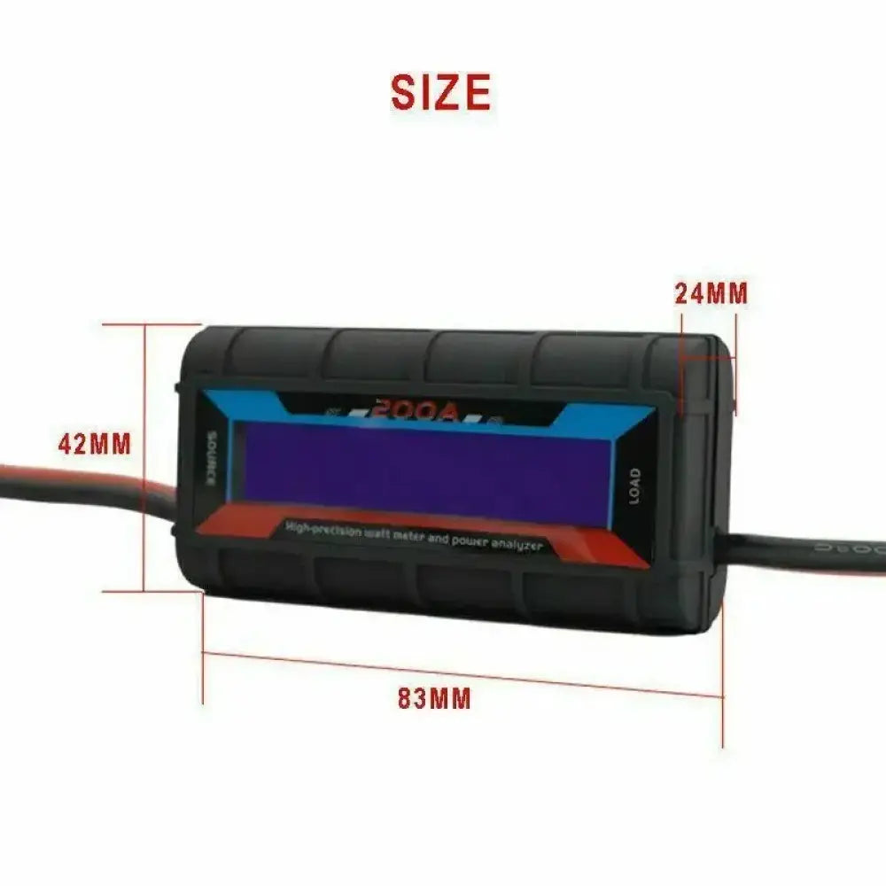 Wattmètre numérique 200 A LCD – analyseur batterie et solaire - 1 pièce / France - Wattmètre numérique