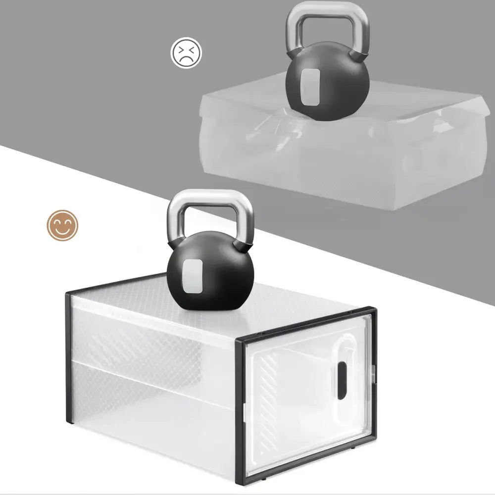 WOLTU Boîtes À Chaussures Pliables Magnétiques Avec Porte Transparent