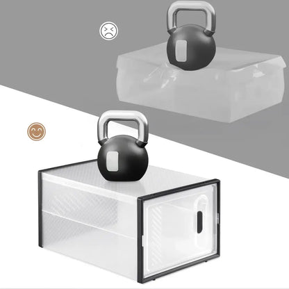 WOLTU Boîtes À Chaussures Pliables Magnétiques Avec Porte Transparent