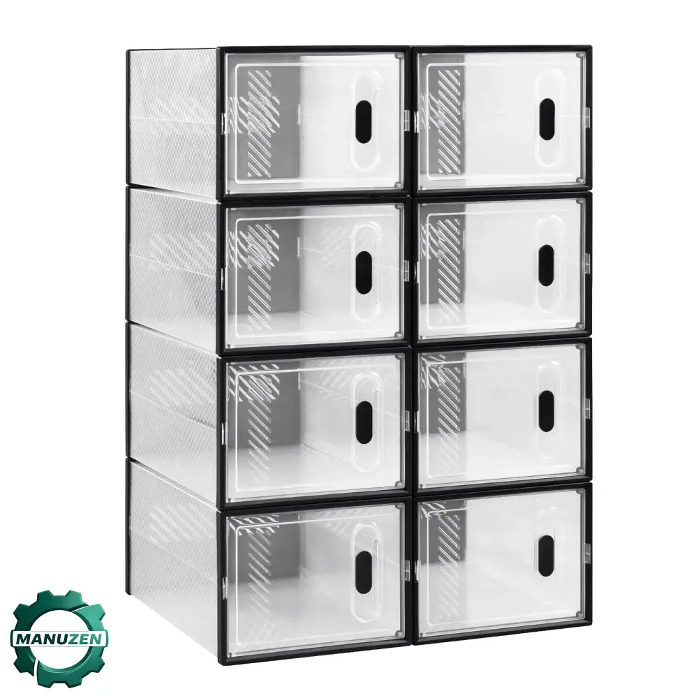 WOLTU Boîtes À Chaussures Pliables Magnétiques Avec Porte Transparent