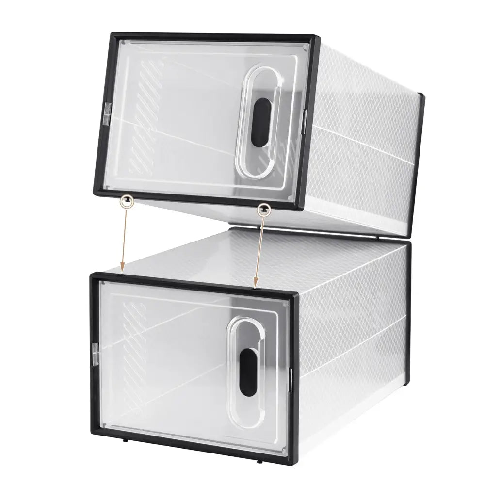 WOLTU Boîtes À Chaussures Pliables Magnétiques Avec Porte Transparent